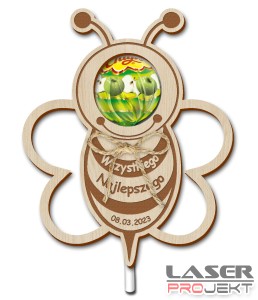 Pszczółka na lizak Dzień Kobiet upominek prezent