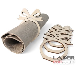 Serwetnik pierścień na serwetki Kokarda - 6szt