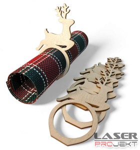 Serwetnik pierścień na serwetki duży Renifer - 6szt