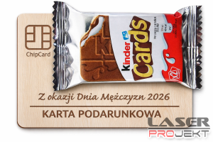 Karta Podarunkowa prezent Dzień Mężczyzny upominek Kinder Cards szkoła