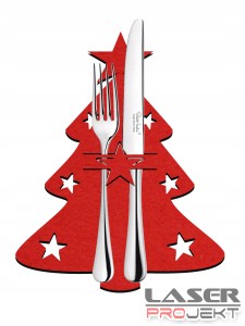 Etui choinka z filcu dekoracja stołu