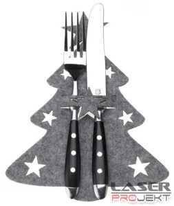 Etui choinka z filcu dekoracja stołu